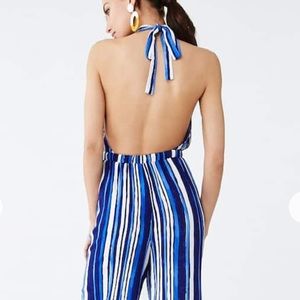 Striped Halter Jumpsuit